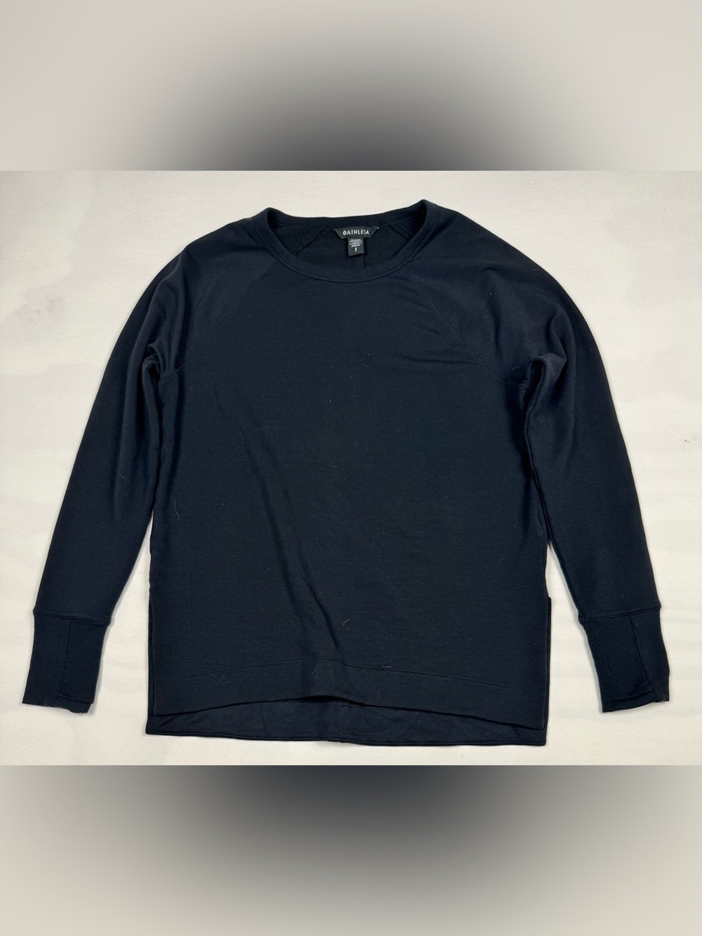 Athleta Long Sleeve Sweater Black Women’s S Thumbholes